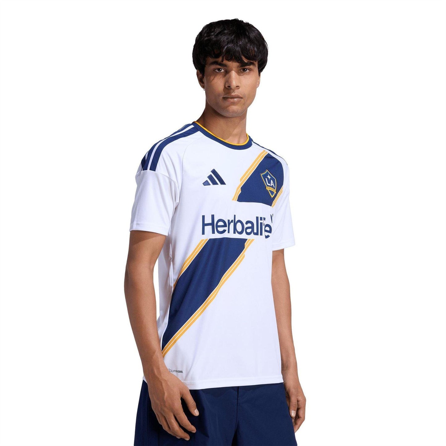 White-Blue - Lifestyle - LA Galaxy Mens 26-27 Adidas Home Jersey