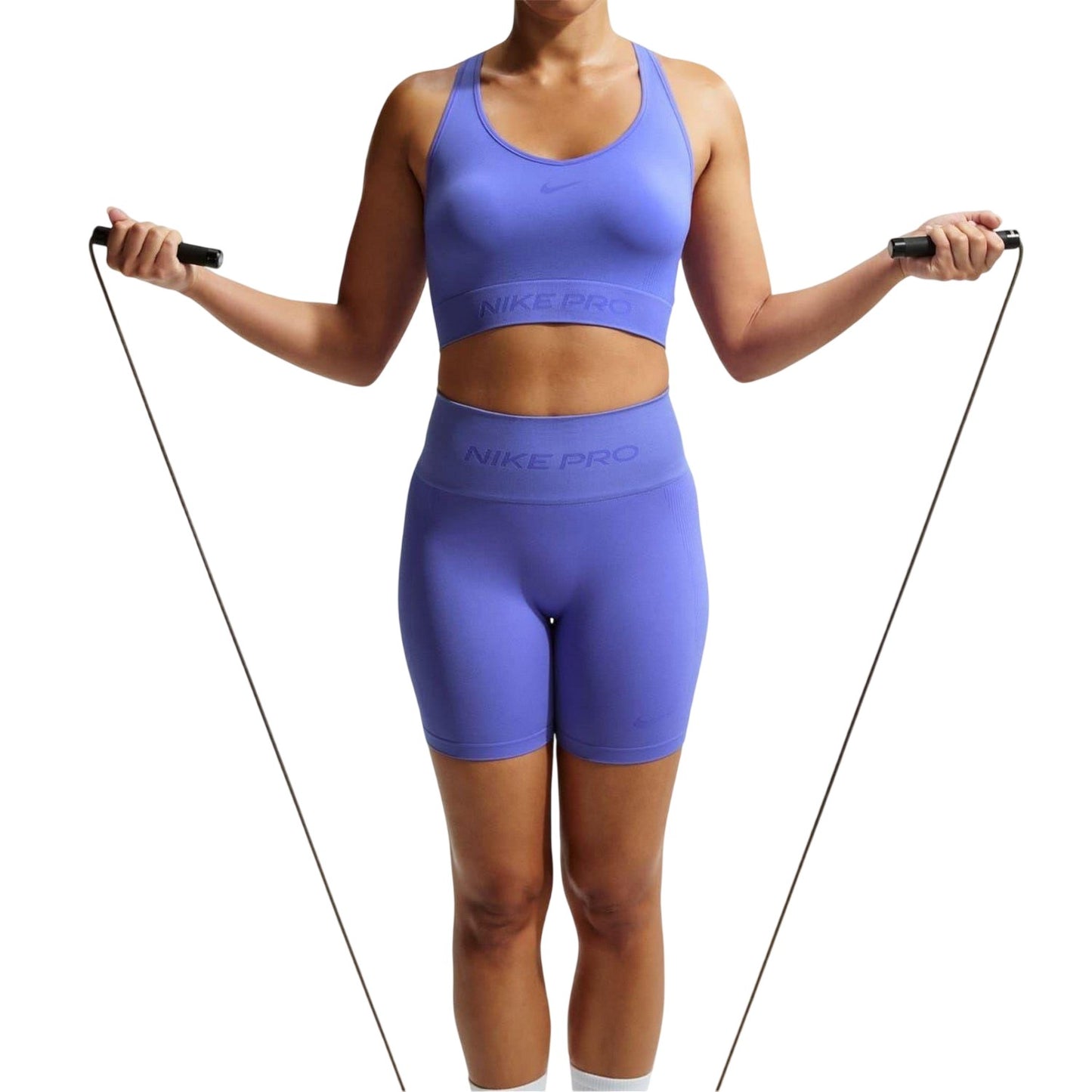 Sapphire - Side - Nike Womens-Ladies Pro Seamless Sports Bra