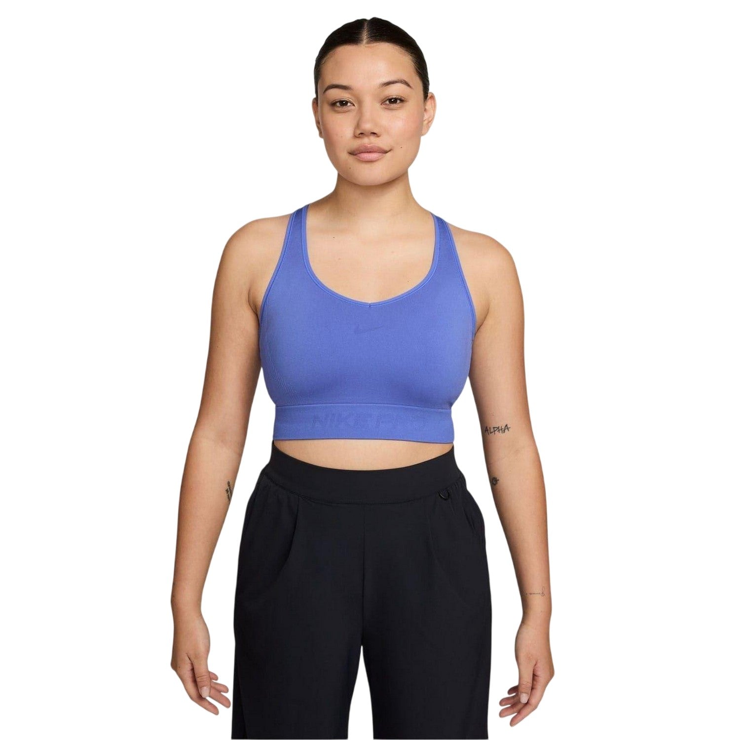 Sapphire - Front - Nike Womens-Ladies Pro Seamless Sports Bra