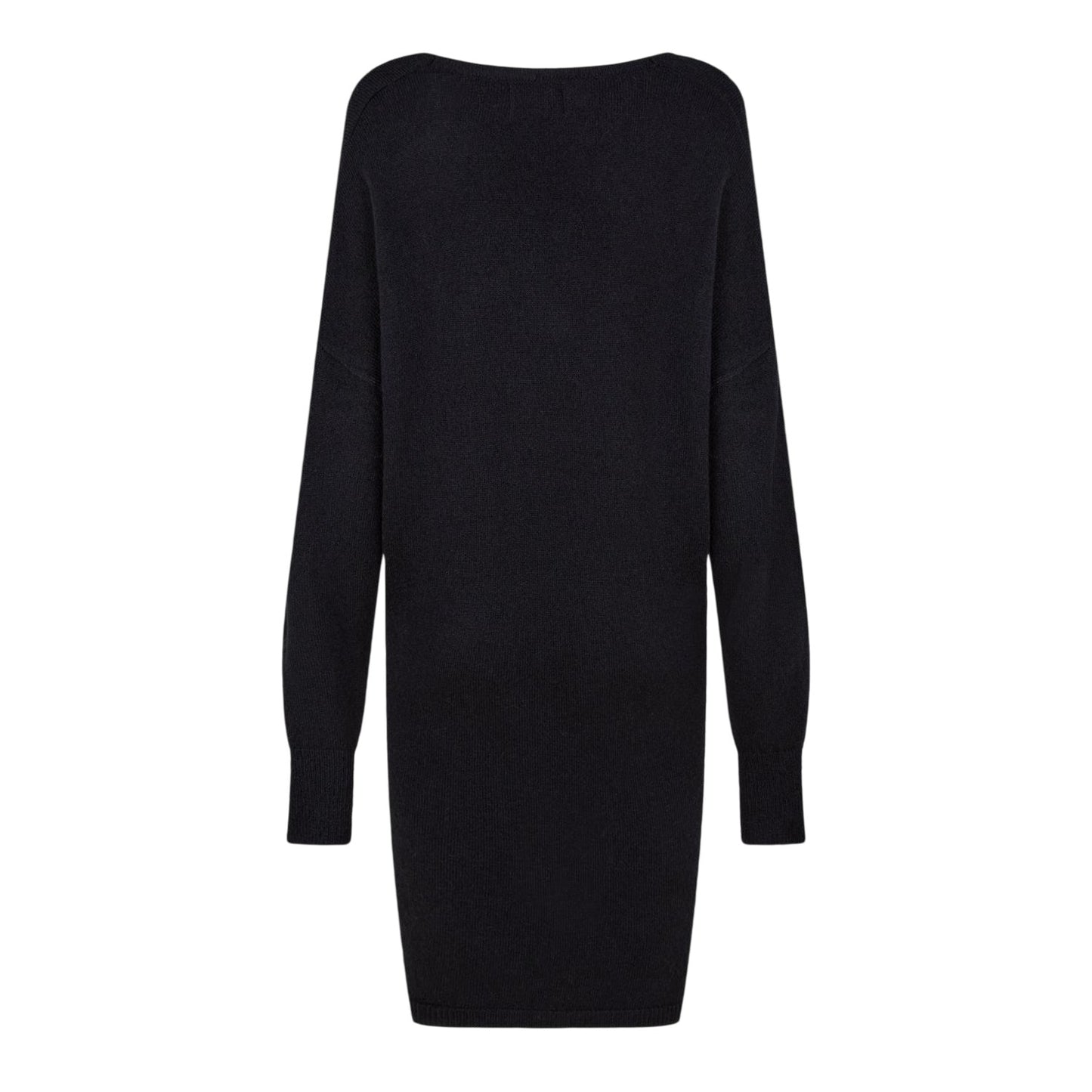 Black - Back - Pieces Womens-Ladies Knitted Turtle Neck Sweater Dress