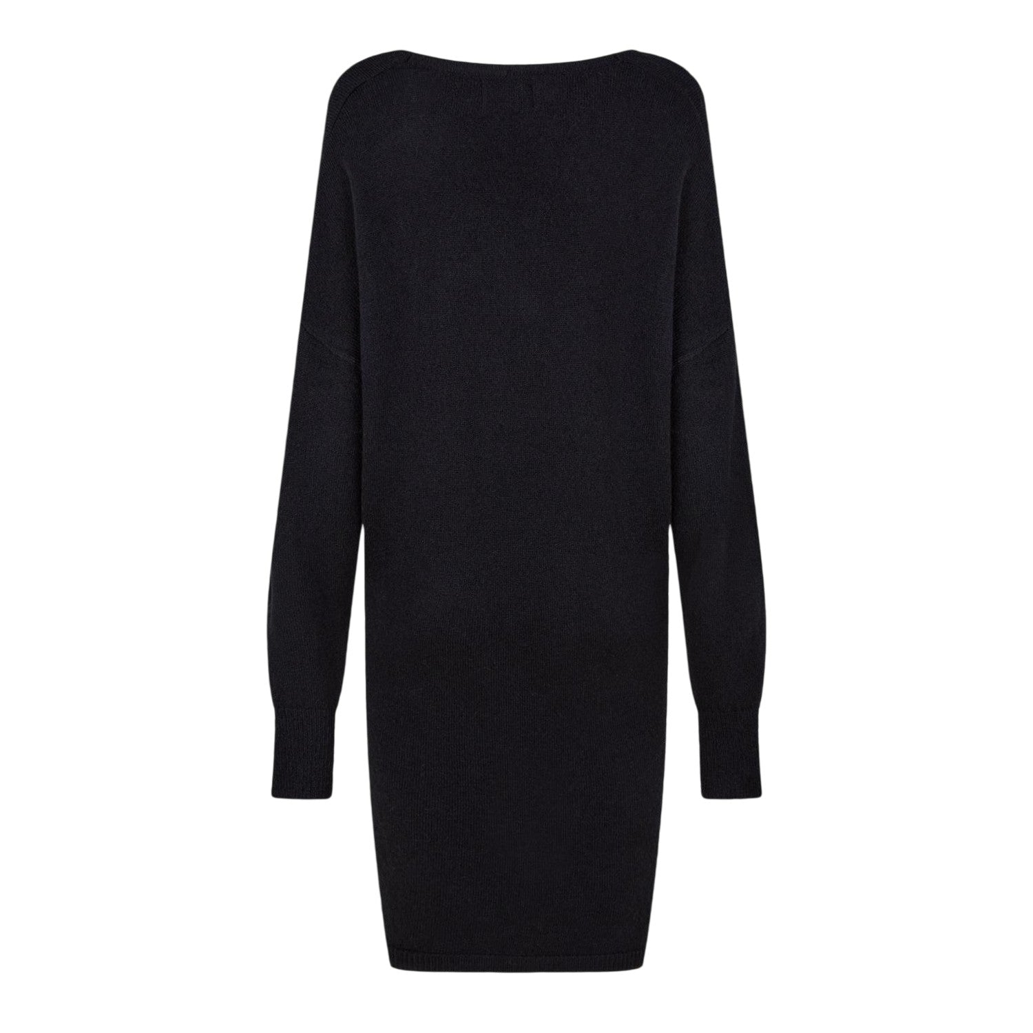 Black - Back - Pieces Womens-Ladies Knitted Turtle Neck Sweater Dress