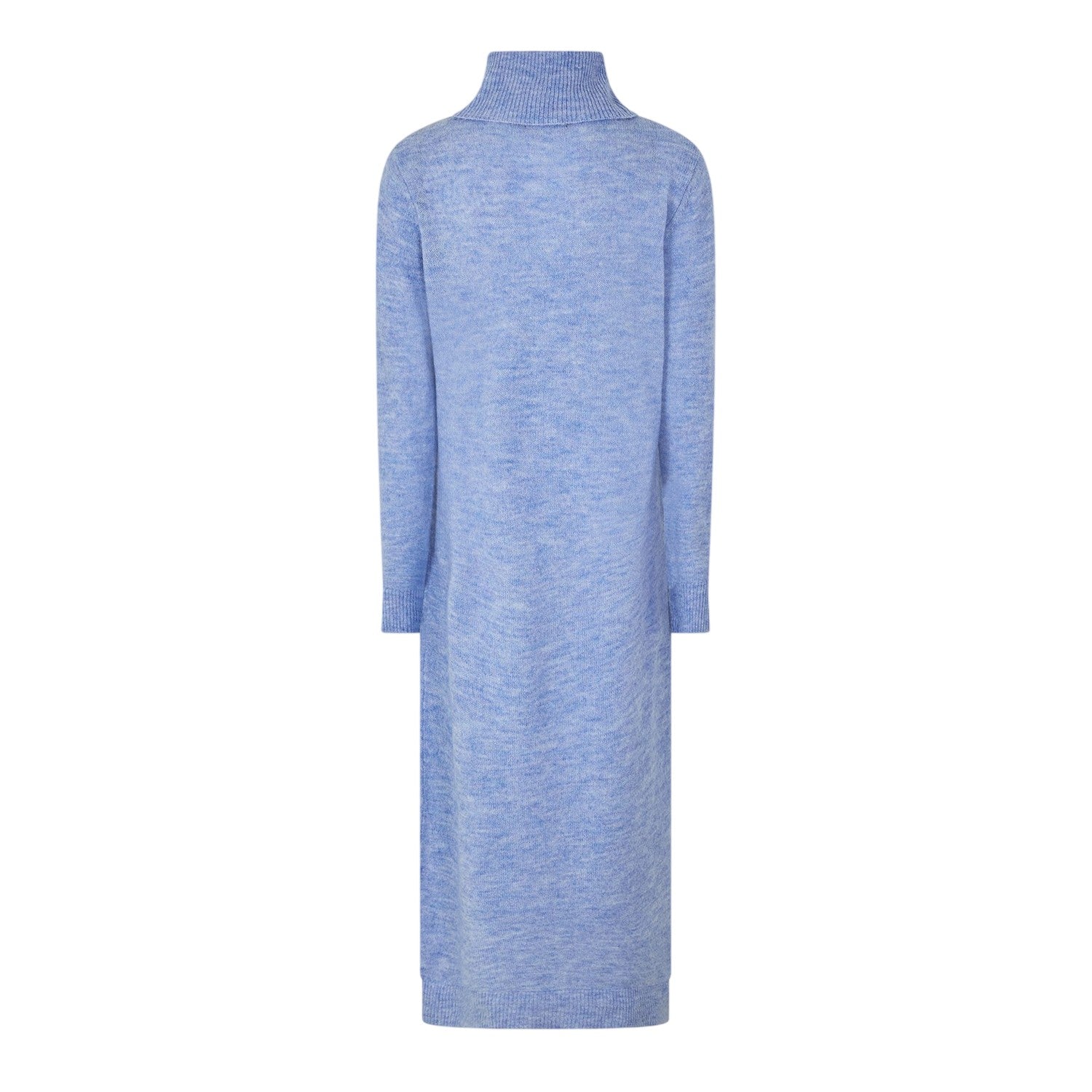 Hydrangea - Back - Pieces Womens-Ladies Knitted Turtle Neck Sweater Dress