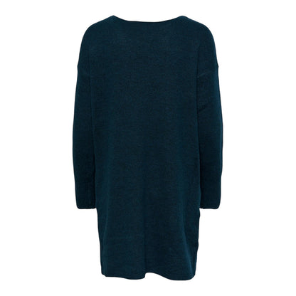Reflecting Pond - Back - Pieces Womens-Ladies Knitted Turtle Neck Sweater Dress