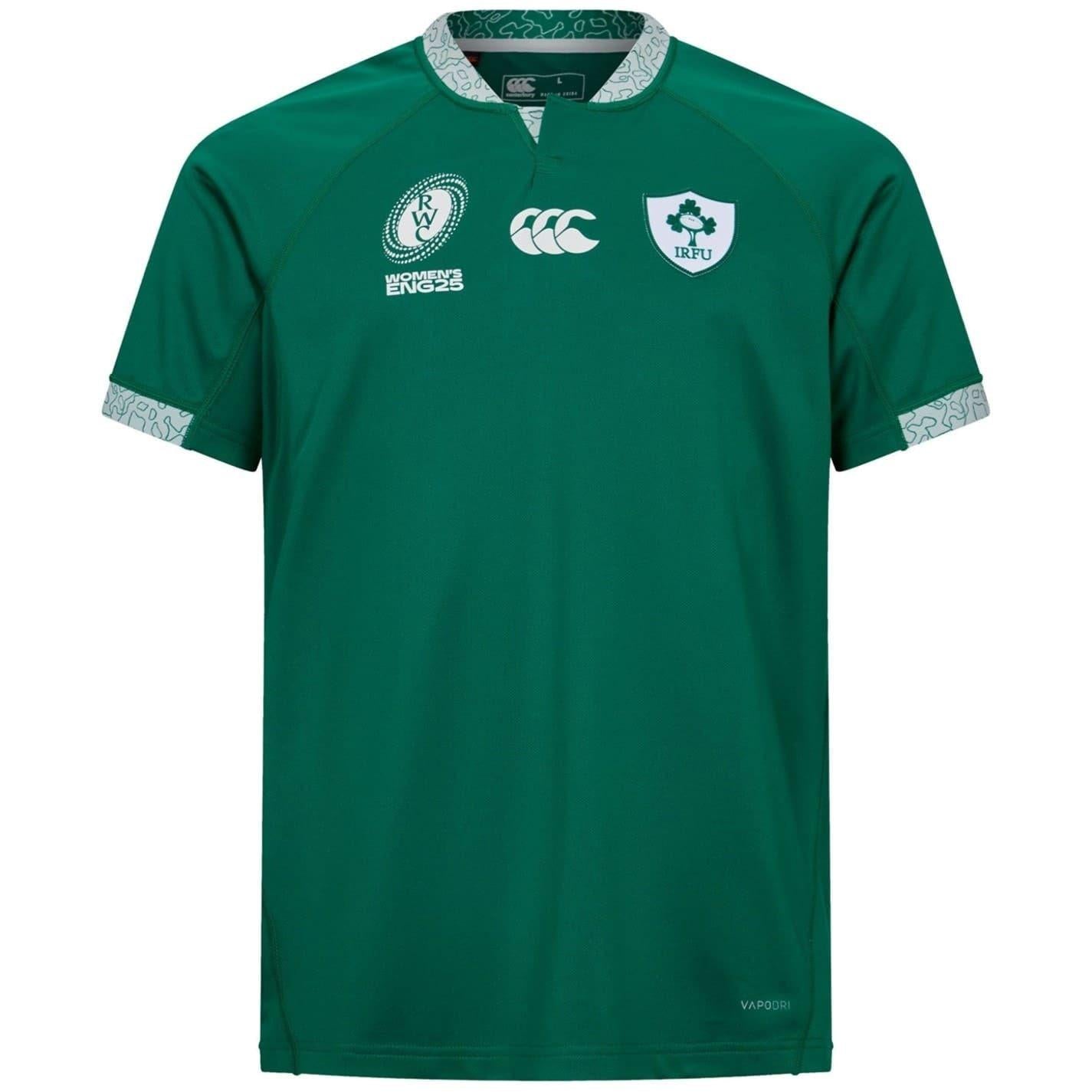 Green - Front - Canterbury Mens 25-26 Ireland Home Jersey