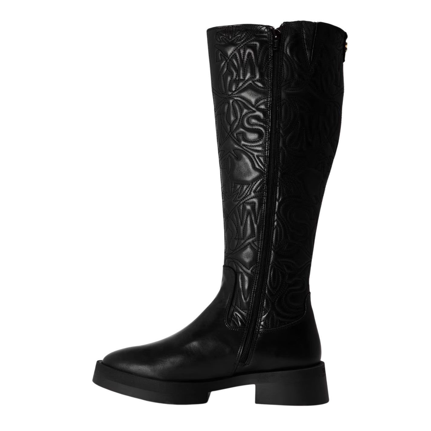 Black - Back - Steve Madden Womens-Ladies Malisha Leather Knee-High Boots