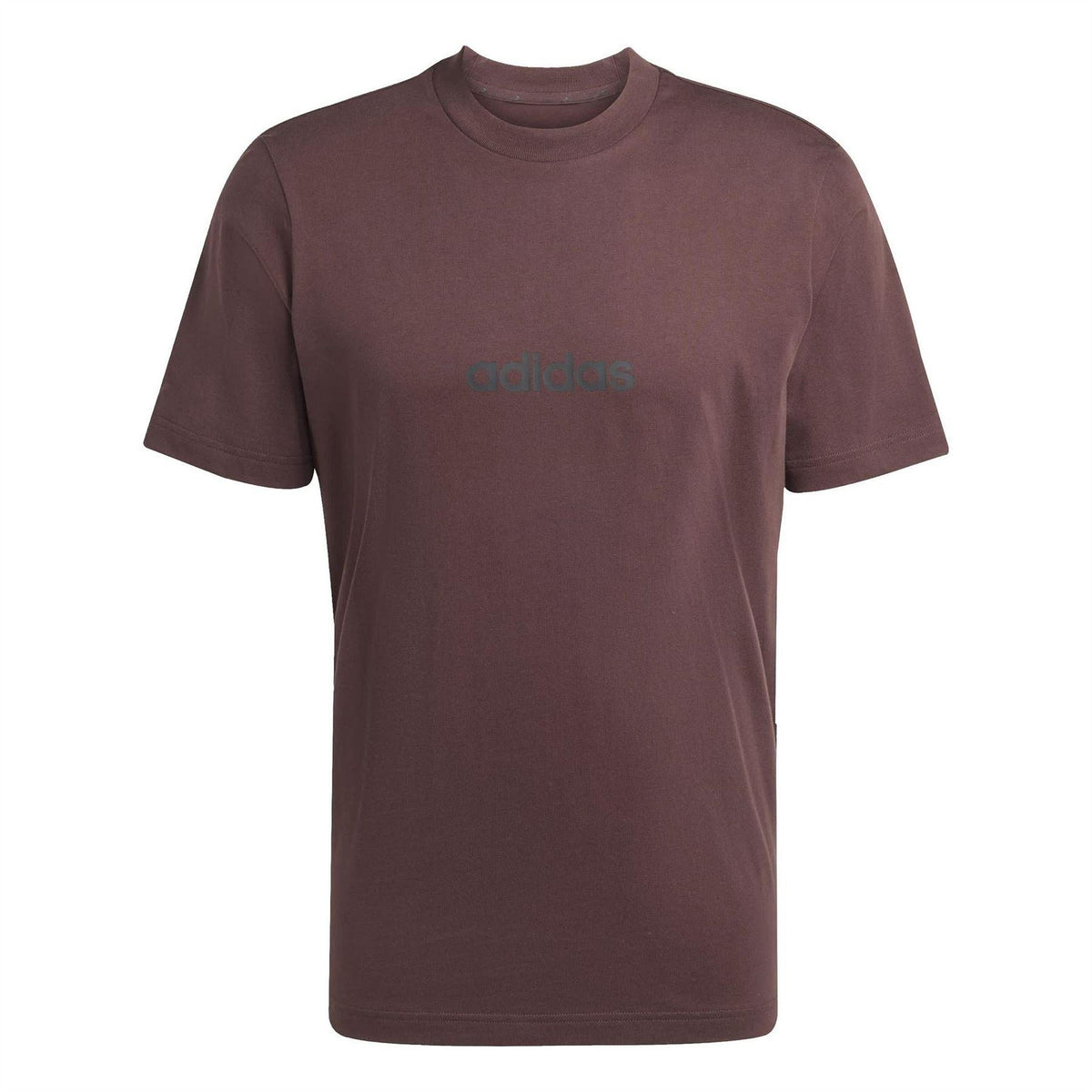 Brown - Front - Adidas Mens Essentials Logo Single Jersey T-Shirt