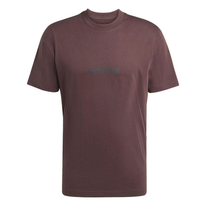 Brown - Front - Adidas Mens Essentials Logo Single Jersey T-Shirt
