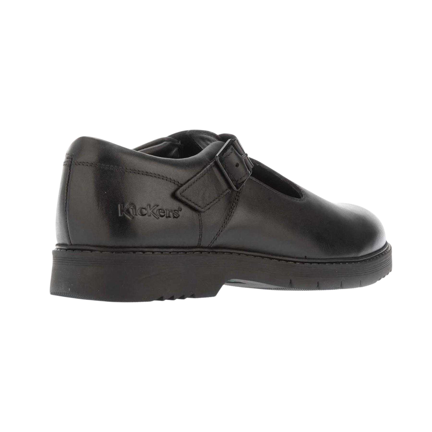 Black - Back - Kickers Womens-Ladies Finley Leather T-Bar Formal Shoes
