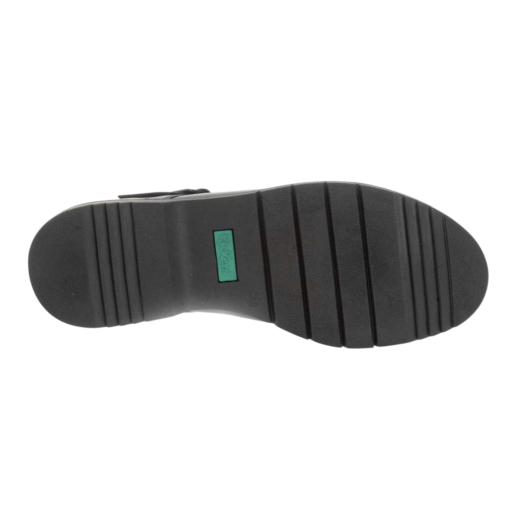 Black - Side - Kickers Womens-Ladies Finley Leather T-Bar Formal Shoes