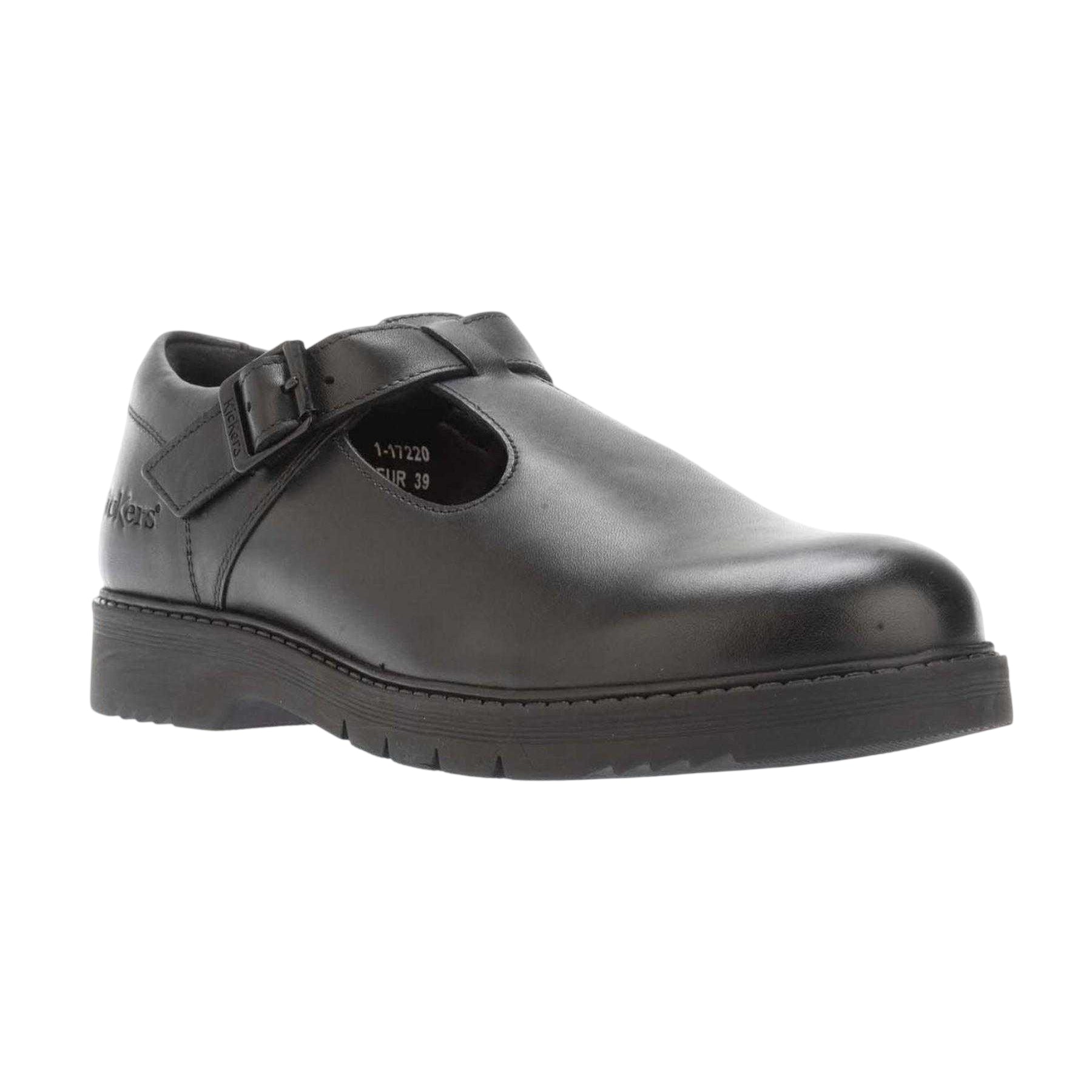 Black - Lifestyle - Kickers Womens-Ladies Finley Leather T-Bar Formal Shoes