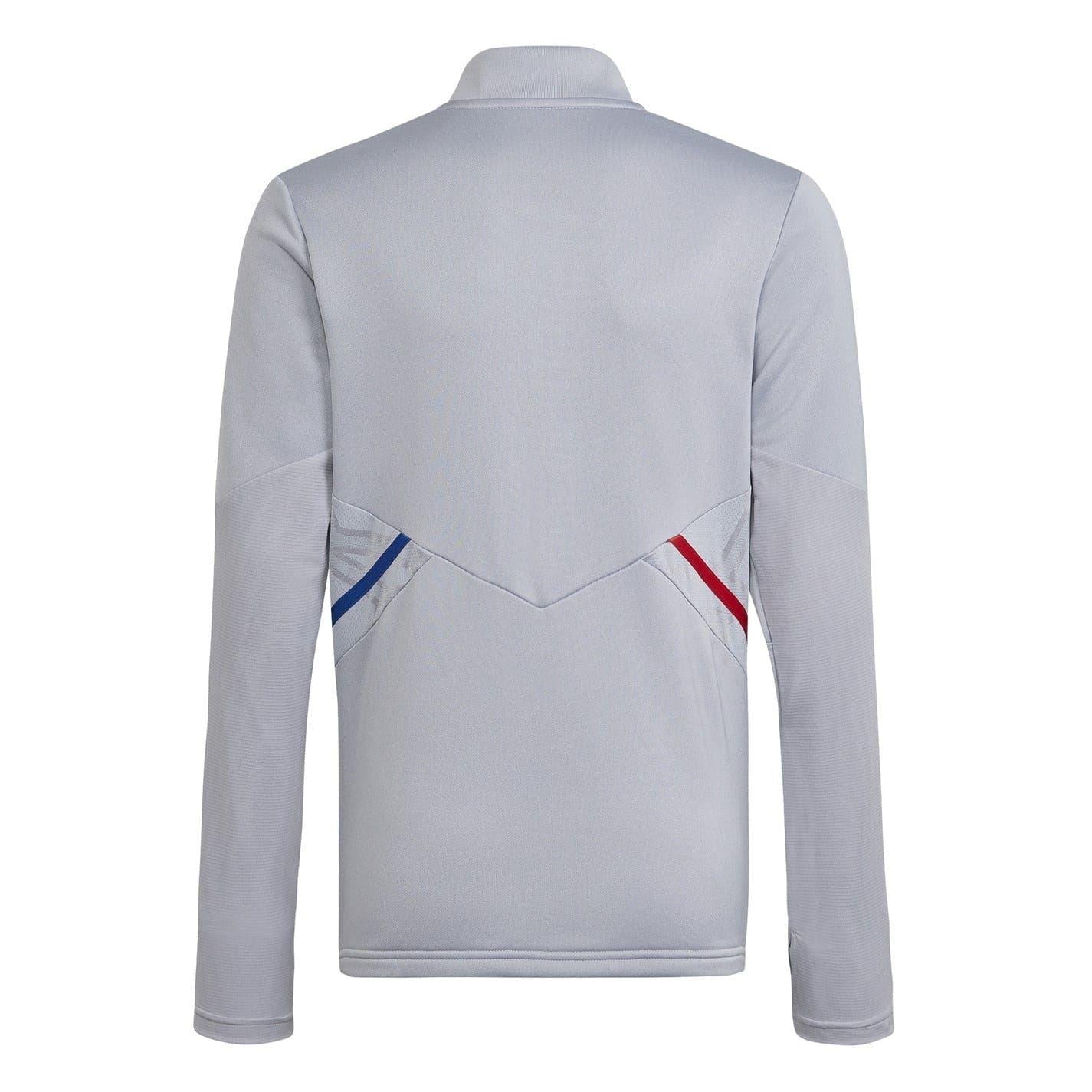 Silver - Back - Adidas Childrens-Kids Tiro 21 Olympique Lyonnais Training Top