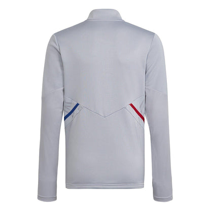 Silver - Back - Adidas Childrens-Kids Tiro 21 Olympique Lyonnais Training Top