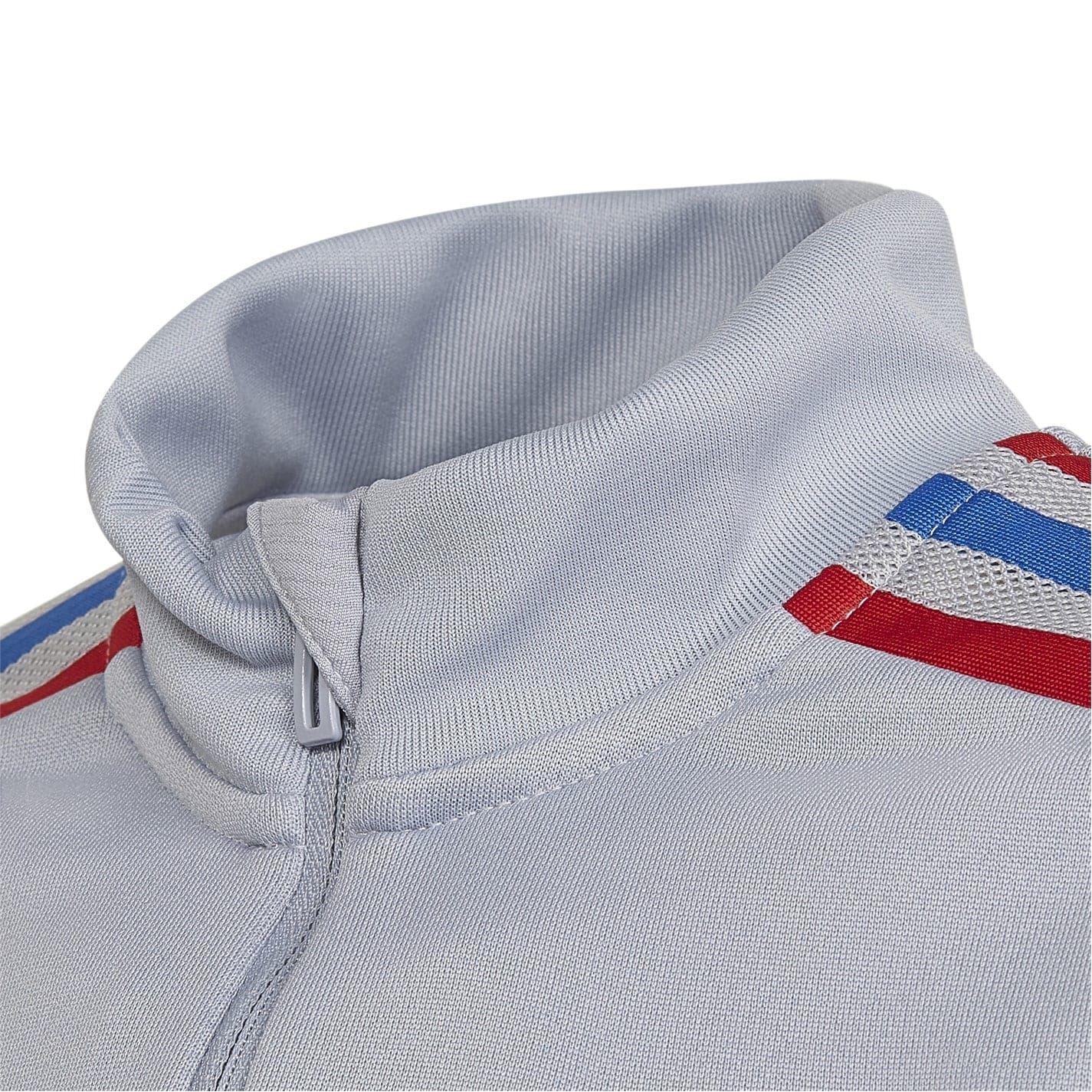 Silver - Side - Adidas Childrens-Kids Tiro 21 Olympique Lyonnais Training Top