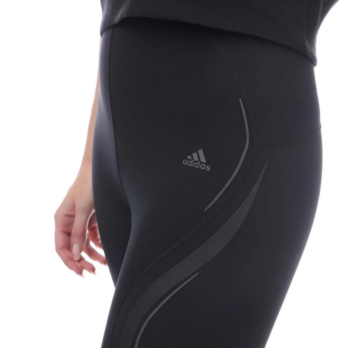 Black - Back - Adidas Womens-Ladies HIIT Luxe 45 Seconds Tailored Leggings