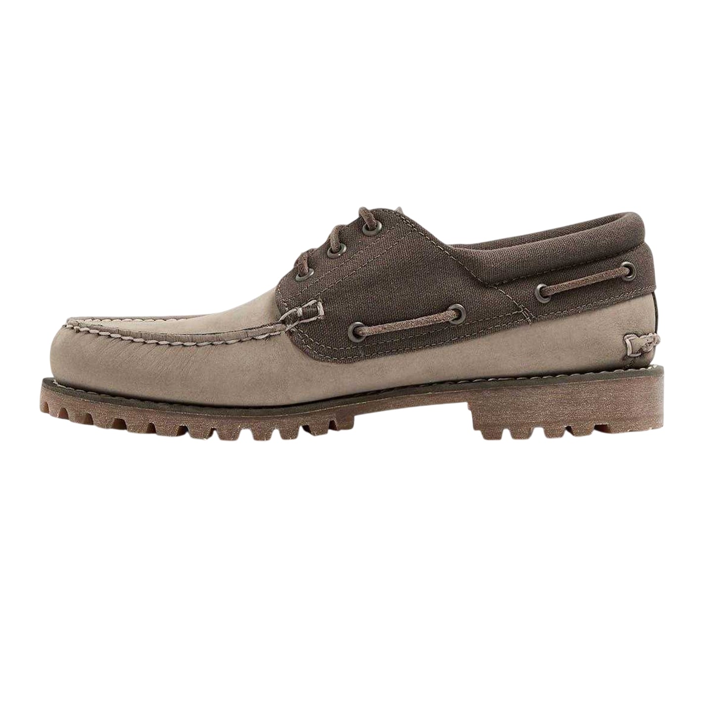 Olive - Back - Timberland Mens Authentic Leather Boat Shoes