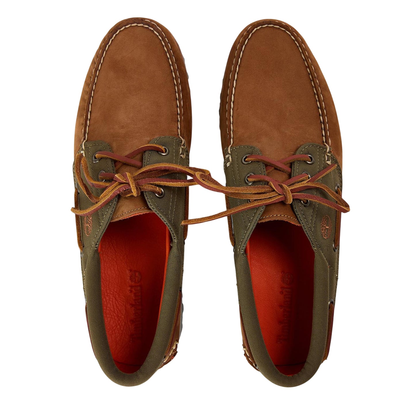 Medium Brown - Side - Timberland Mens Authentic Leather Boat Shoes