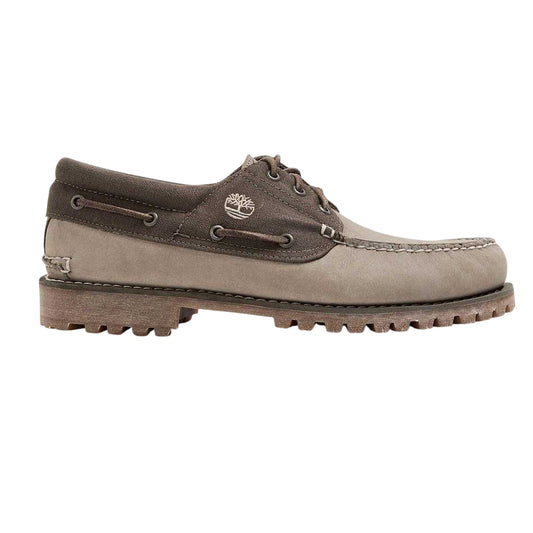 Olive - Front - Timberland Mens Authentic Leather Boat Shoes