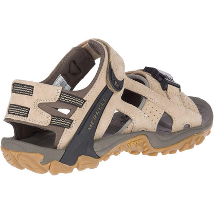 Taupe - Pack Shot - Merrell Mens Kahuna Iii Suede Sandals