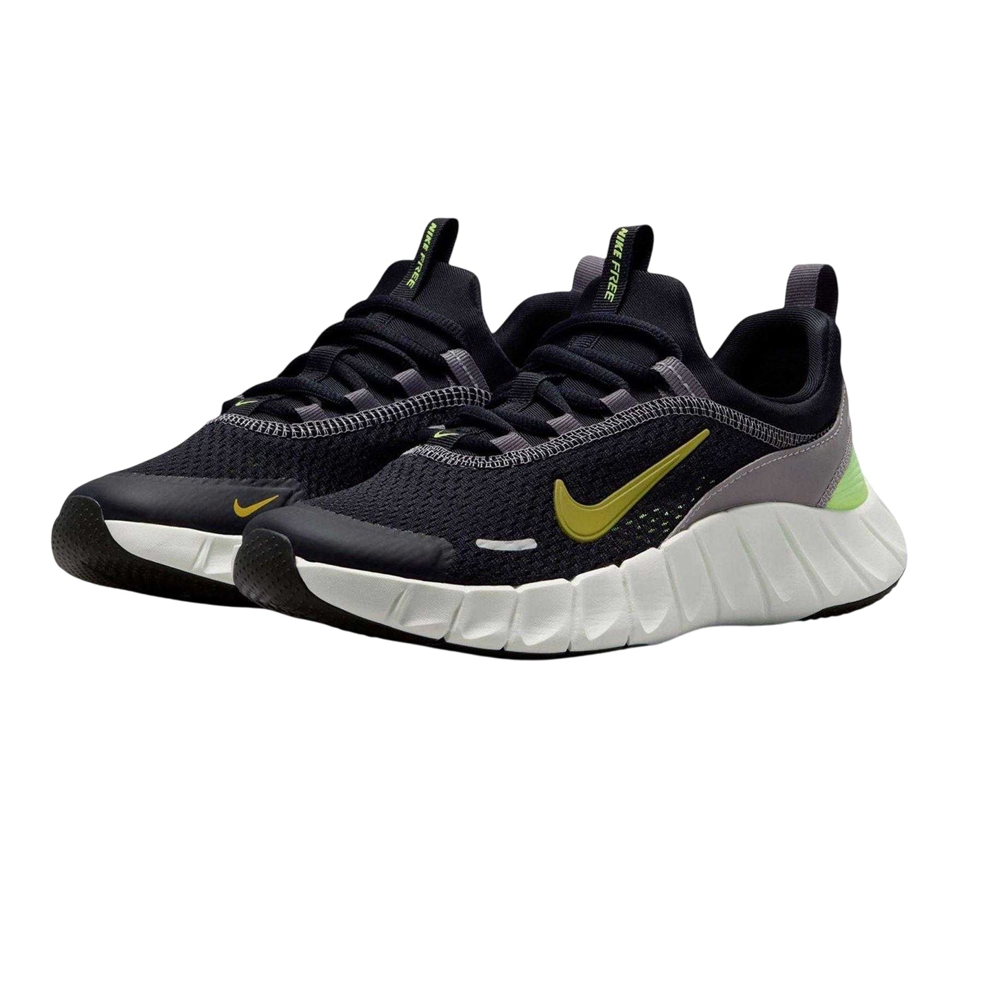 Black-Saffron - Pack Shot - Nike Childrens-Kids 5.0 Mesh Barefoot Flat Trainers