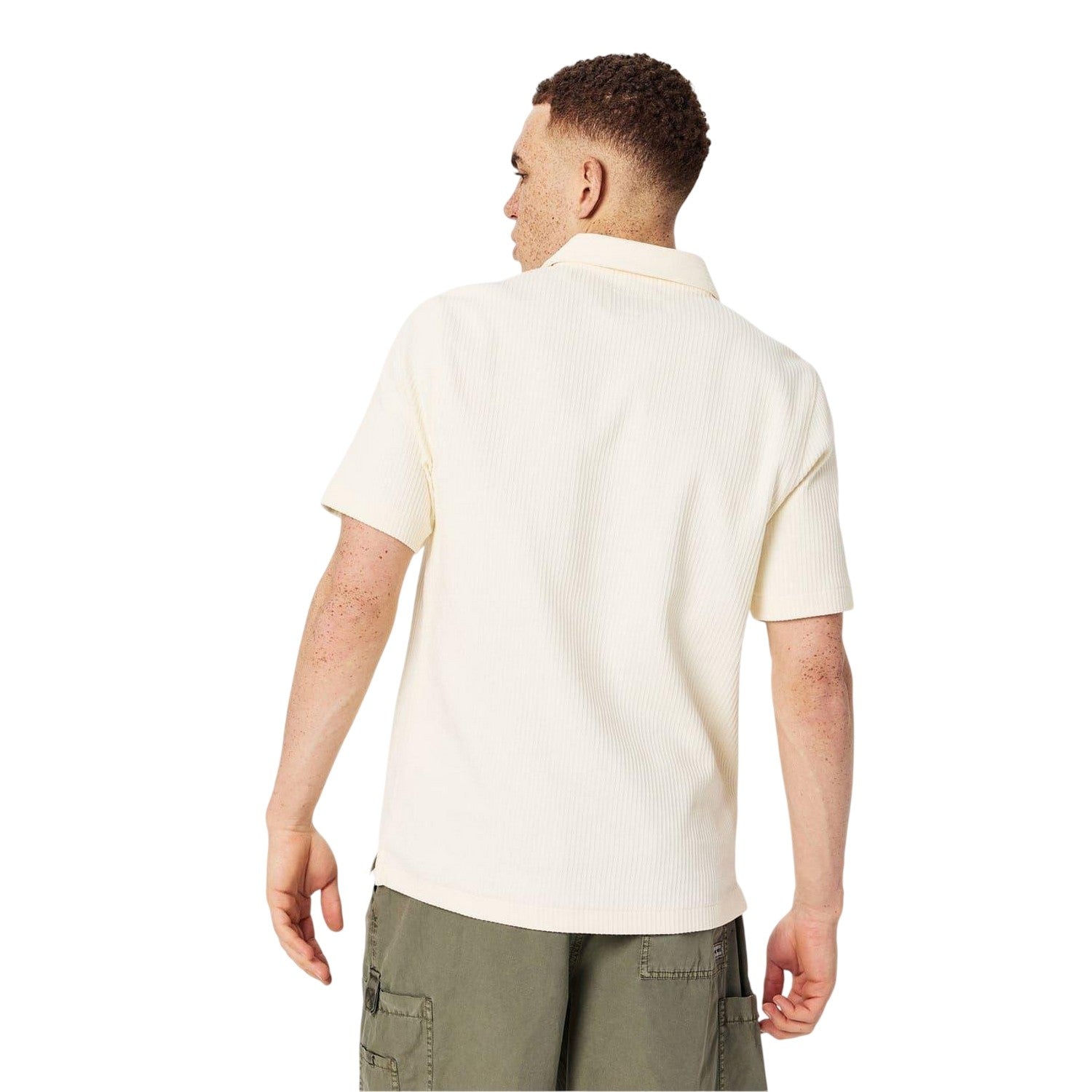 White - Back - Jack Wills Mens Textured Regular Short-Sleeved Polo Shirt