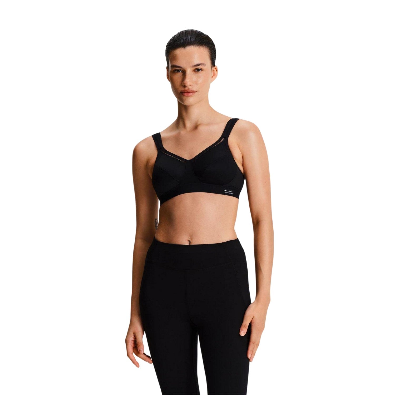 Black - Side - Champion Womens-Ladies Classic Shock Absorber Sports Bra
