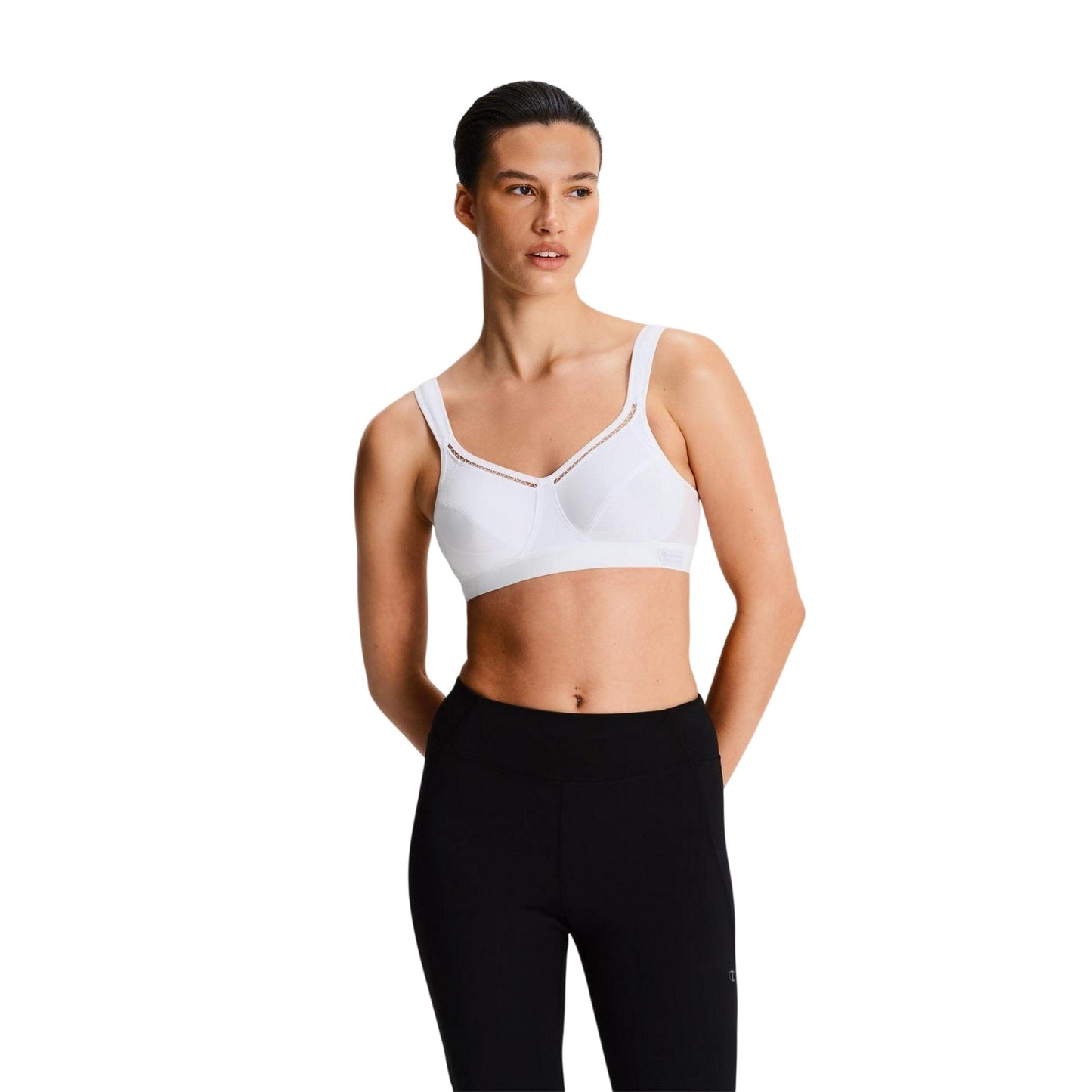 White - Side - Champion Womens-Ladies Classic Shock Absorber Sports Bra