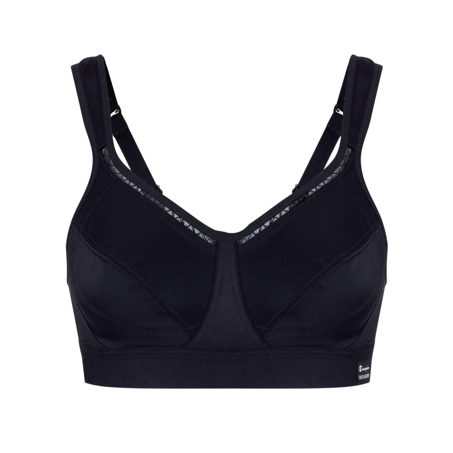 Black - Front - Champion Womens-Ladies Classic Shock Absorber Sports Bra