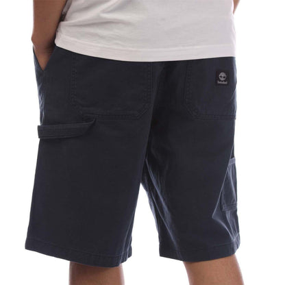 Navy - Back - Timberland Mens Carpenter Heavy Twill Shorts