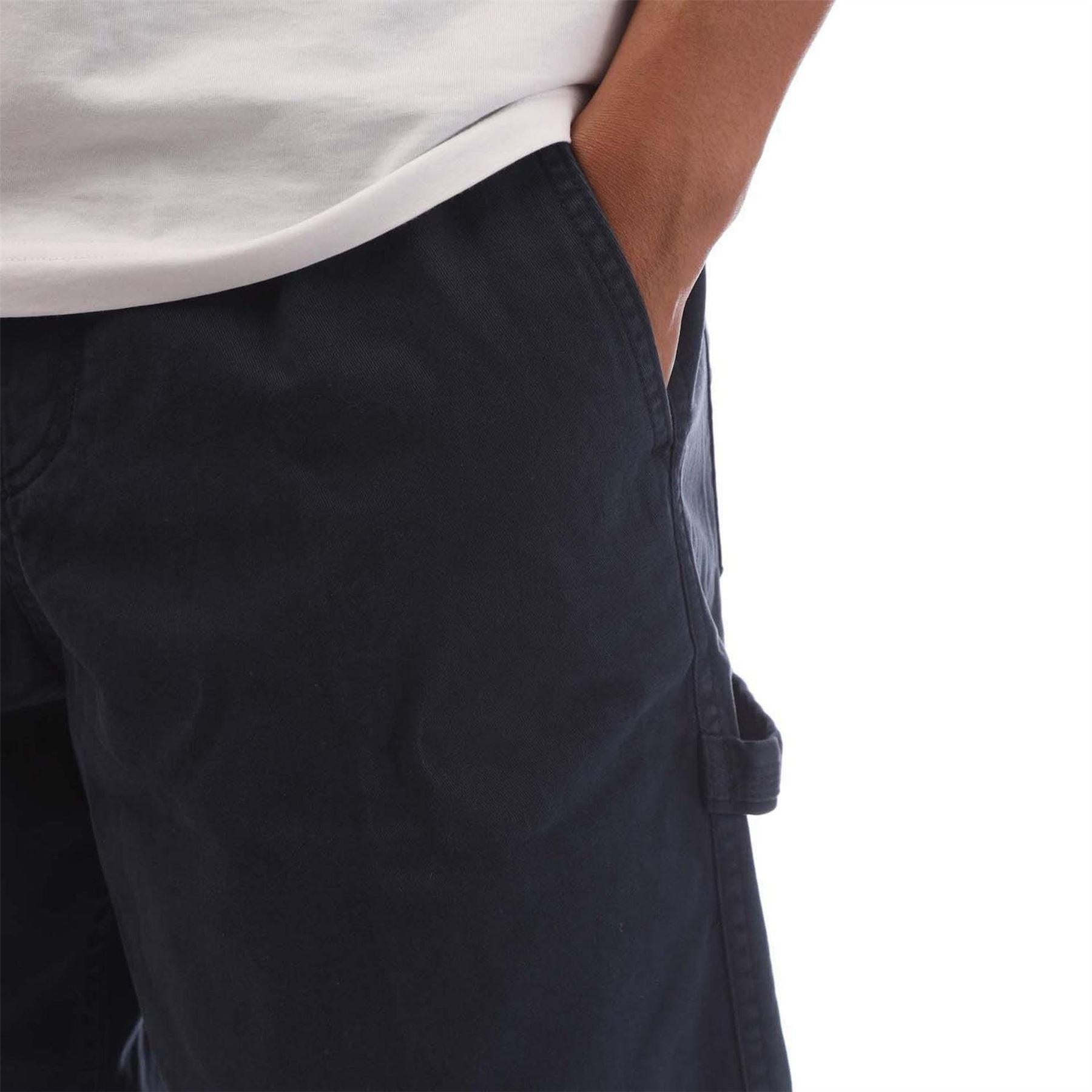 Navy - Side - Timberland Mens Carpenter Heavy Twill Shorts