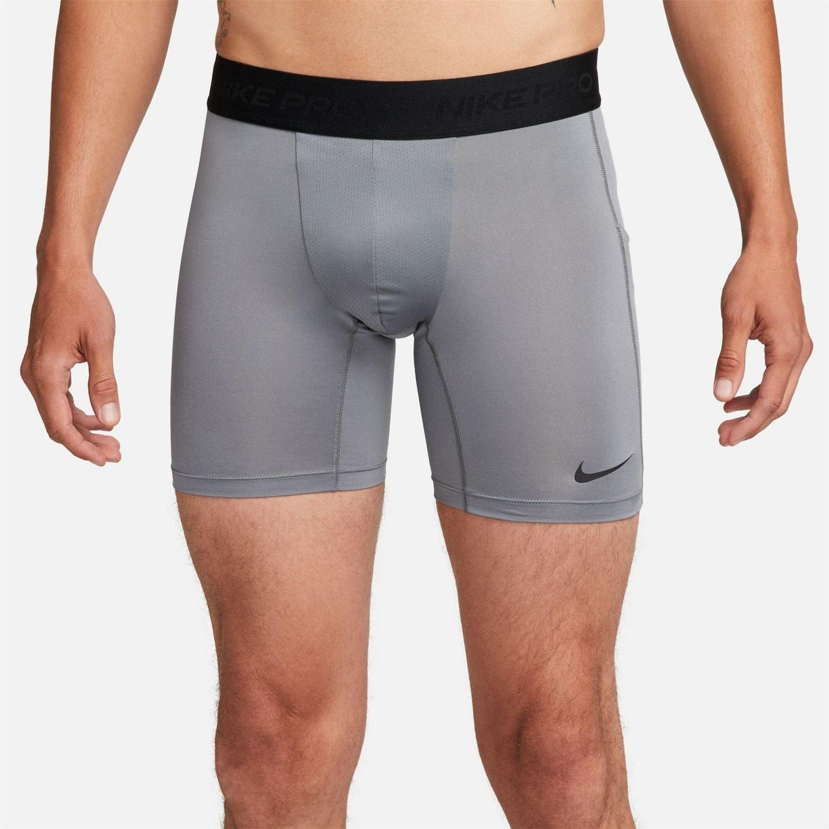 Smoke Grey - Front - Nike Mens Pro Core 9 Tight Base Layer Shorts