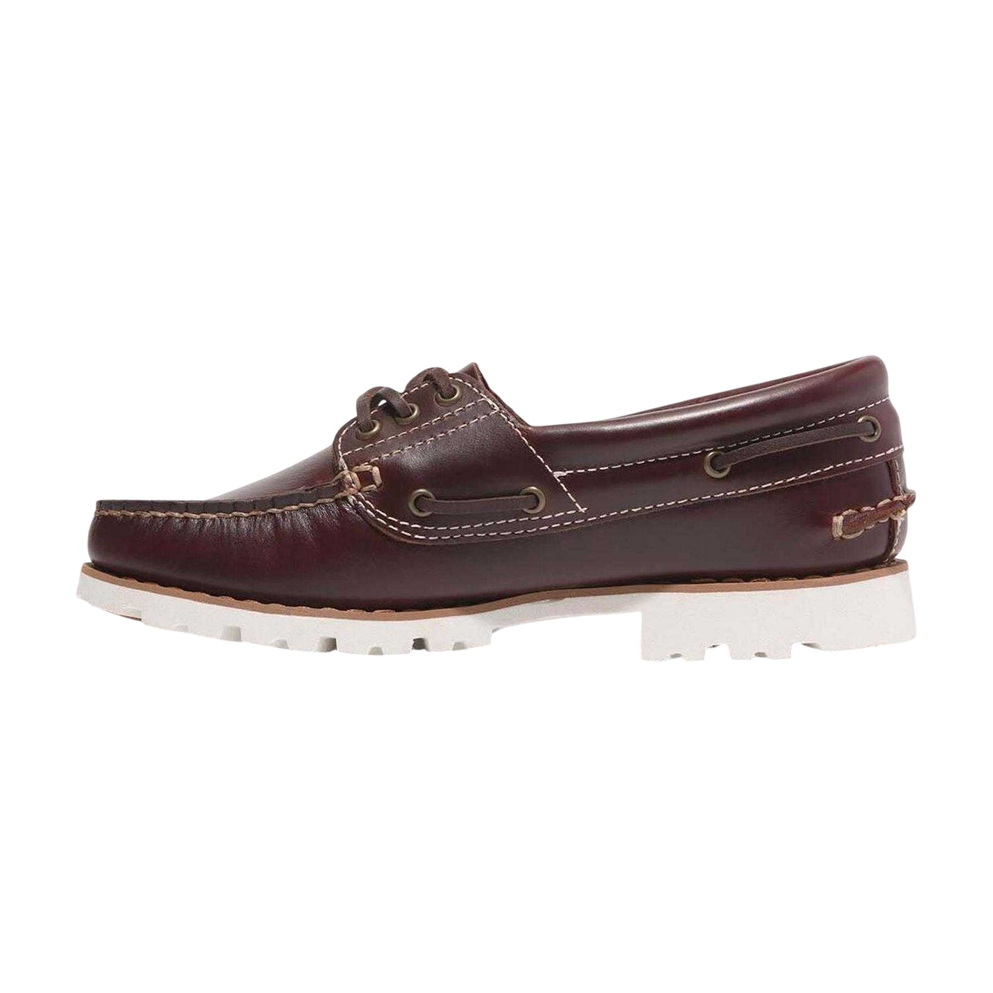Brown - Side - Timberland Mens Classic Leather Boat Shoes
