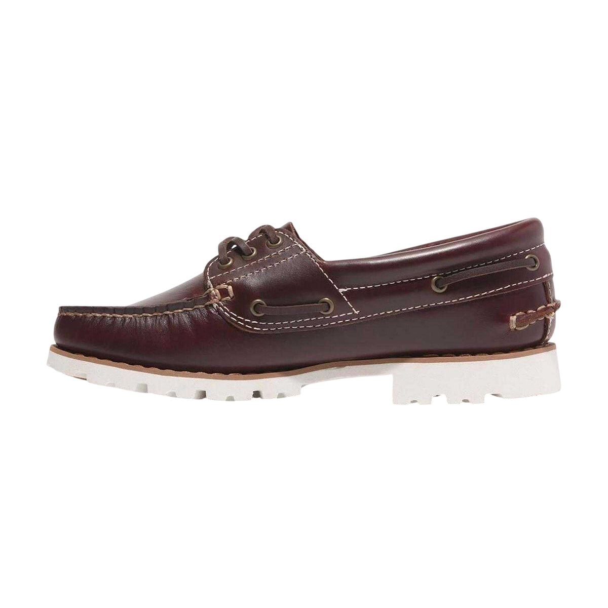 Brown - Side - Timberland Womens-Ladies Noreen Leather Boat Shoes