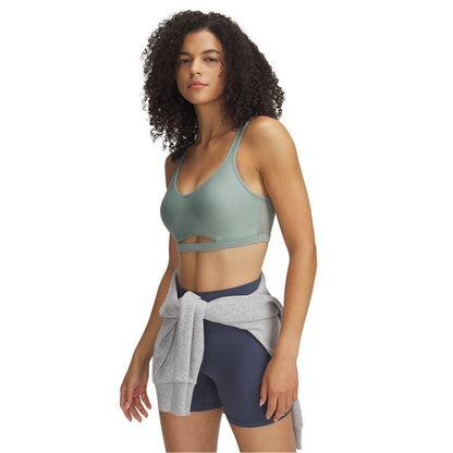Green - Front - Under Armour Womens-Ladies Infinity Low Impact Sports Bra