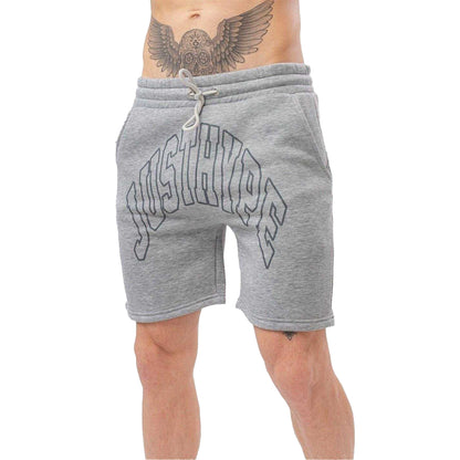Grey Marl - Front - Hype Mens Letterman Sweat Shorts
