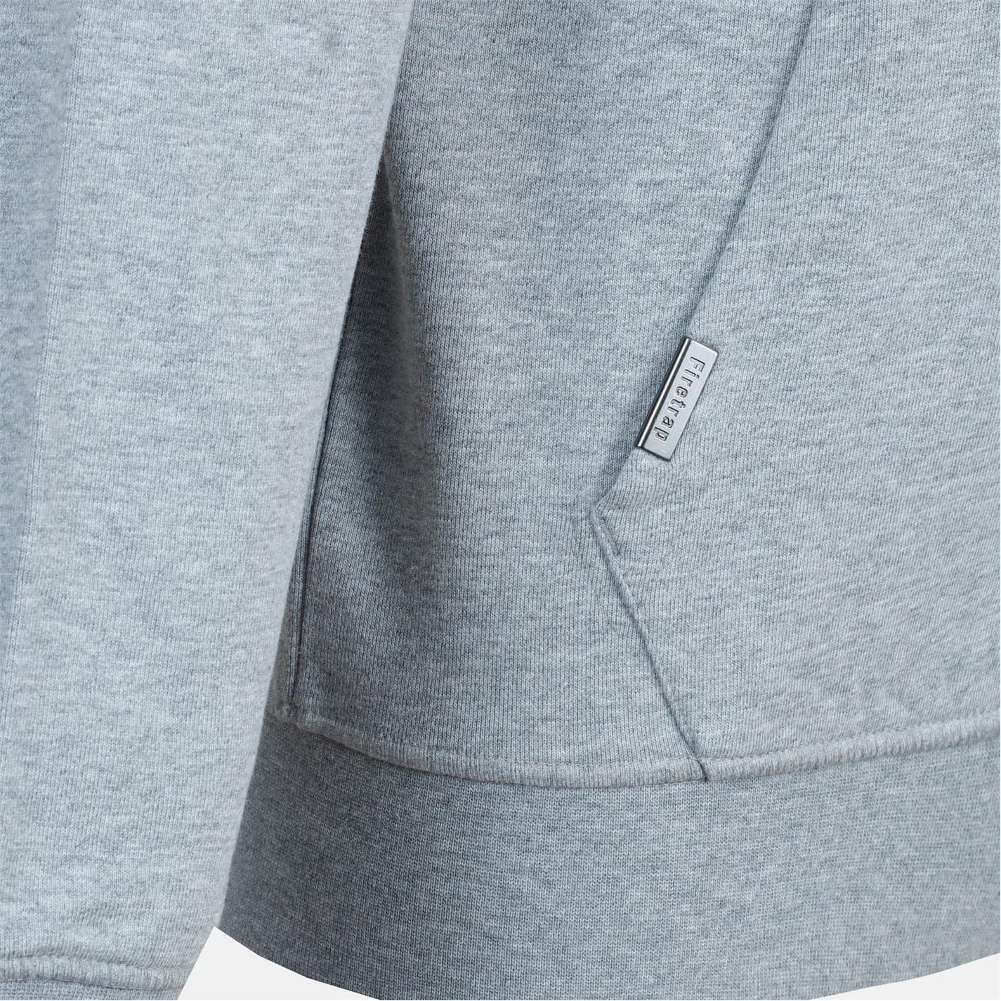 Grey Marl - Lifestyle - Firetrap Mens Logo Full Zip Hoodie
