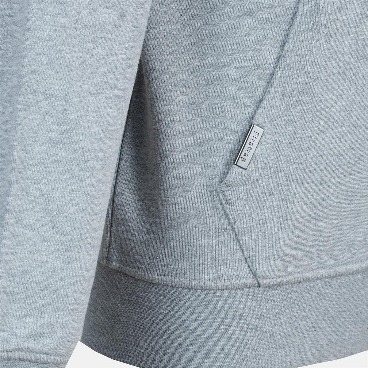 Grey Marl - Lifestyle - Firetrap Mens Logo Full Zip Hoodie