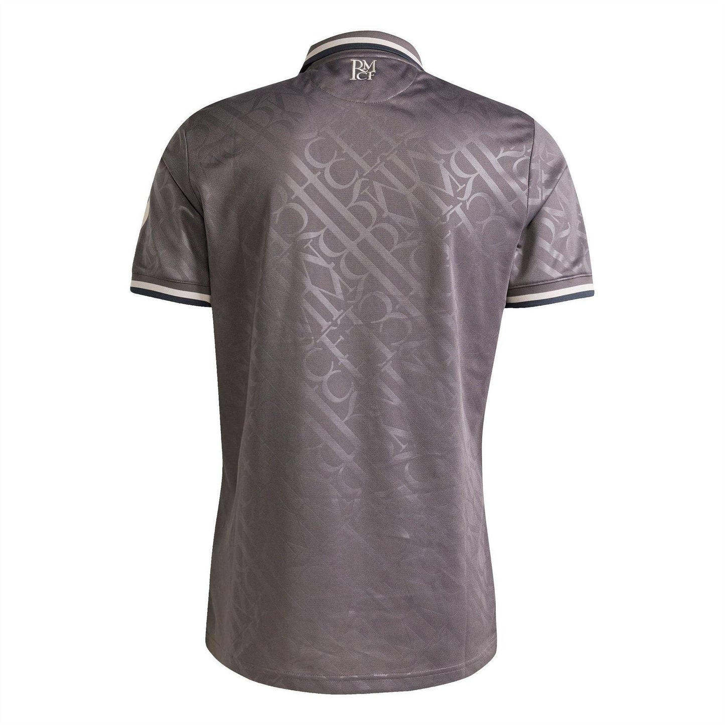 Charcoal - Back - Adidas Mens 24-25 Real Madrid CF Polo Jersey