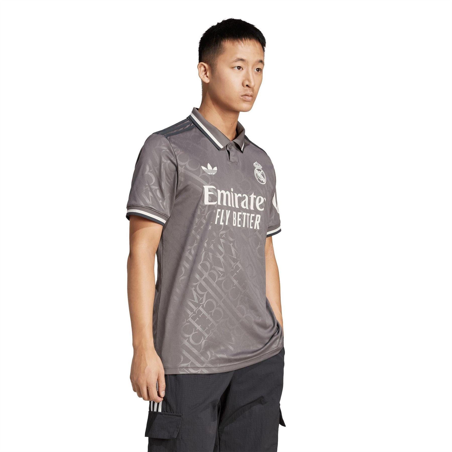 Charcoal - Lifestyle - Adidas Mens 24-25 Real Madrid CF Polo Jersey