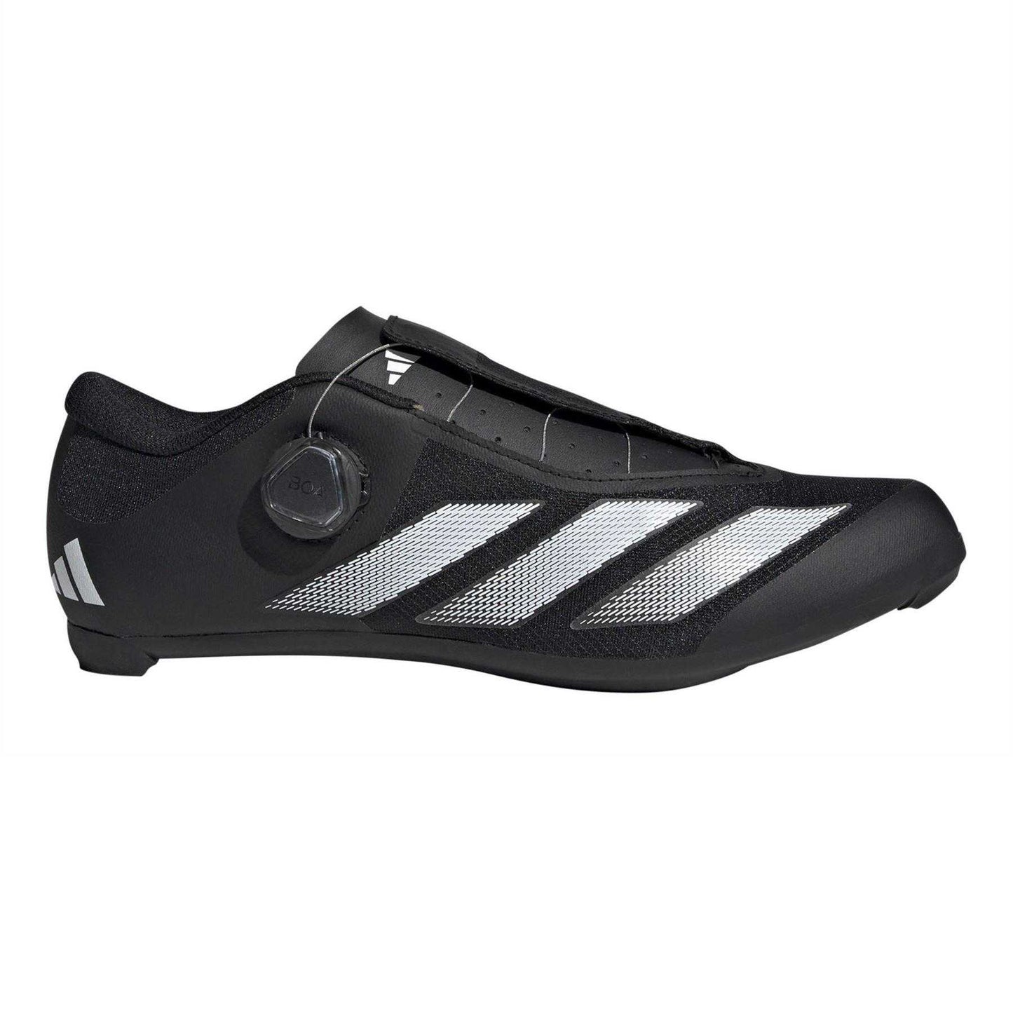 Core Black - Front - Adidas Mens Tempo 3 Stripes BOA Lacing System Cycling Shoes