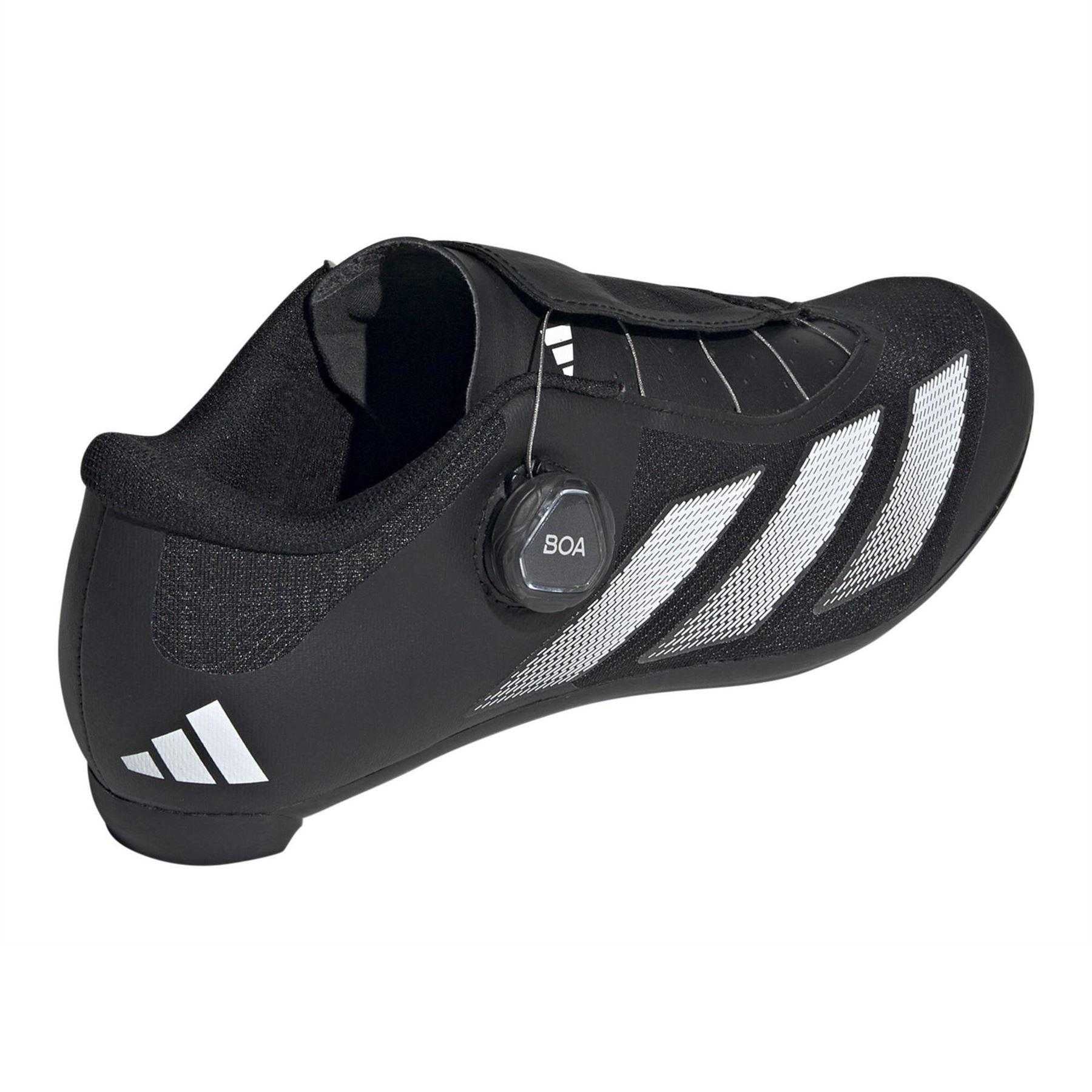 Core Black - Back - Adidas Mens Tempo 3 Stripes BOA Lacing System Cycling Shoes