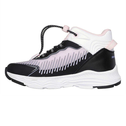Black-Lavender - Side - Skechers Childrens-Kids Adventurer Low Cut Trainers