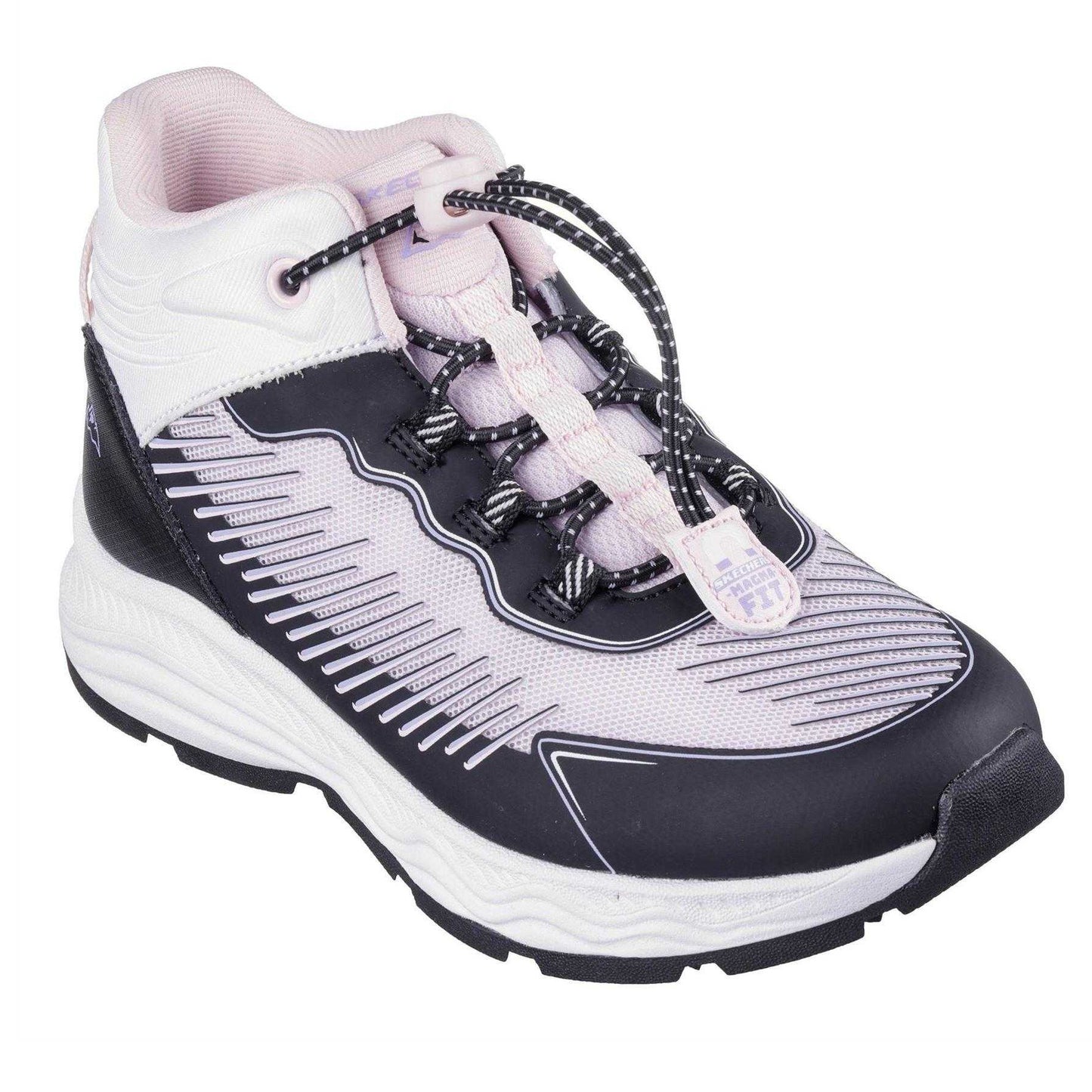 Black-Lavender - Pack Shot - Skechers Childrens-Kids Adventurer Low Cut Trainers
