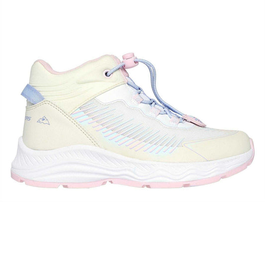 Off White-Pink - Front - Skechers Childrens-Kids Adventurer Low Cut Trainers