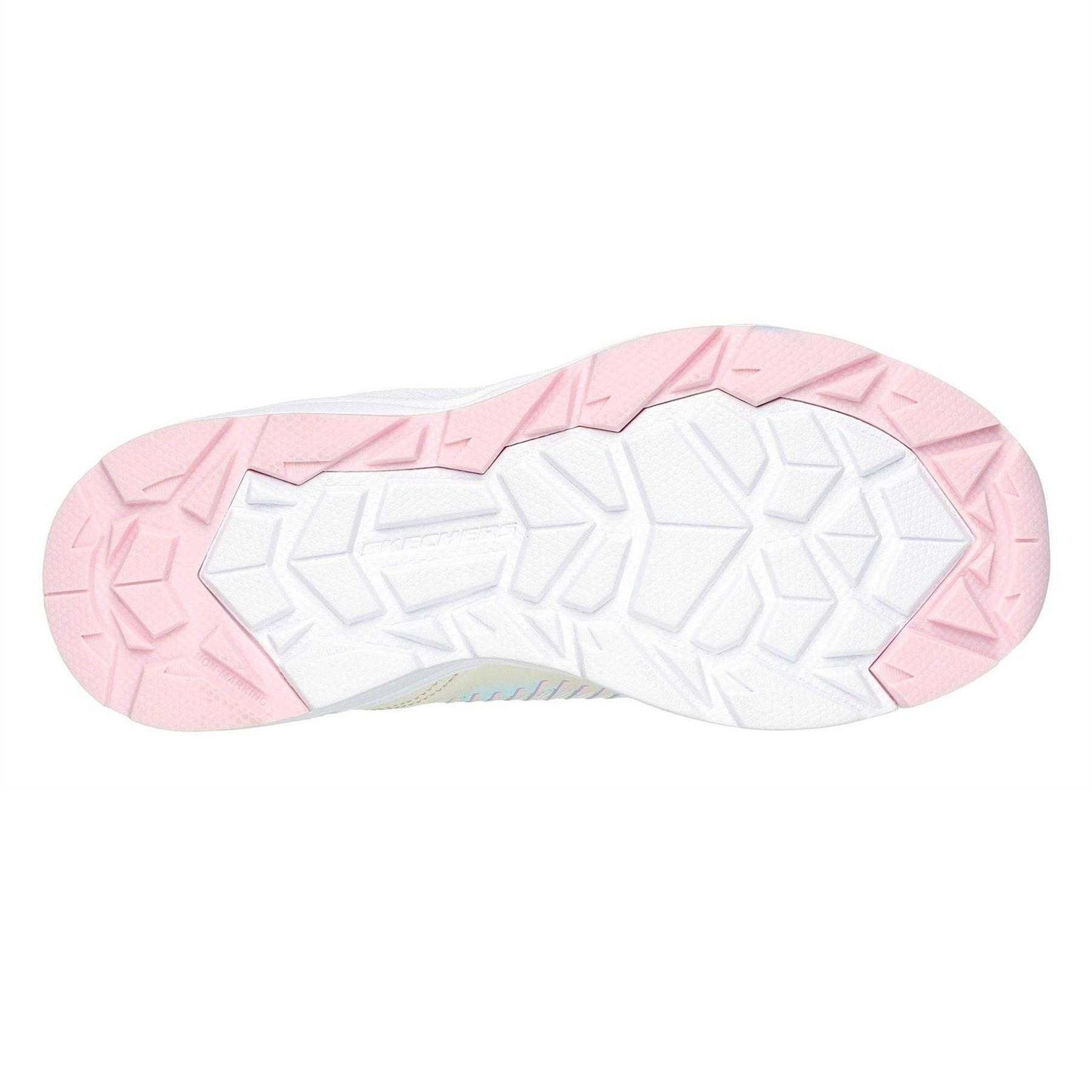 Off White-Pink - Back - Skechers Childrens-Kids Adventurer Low Cut Trainers