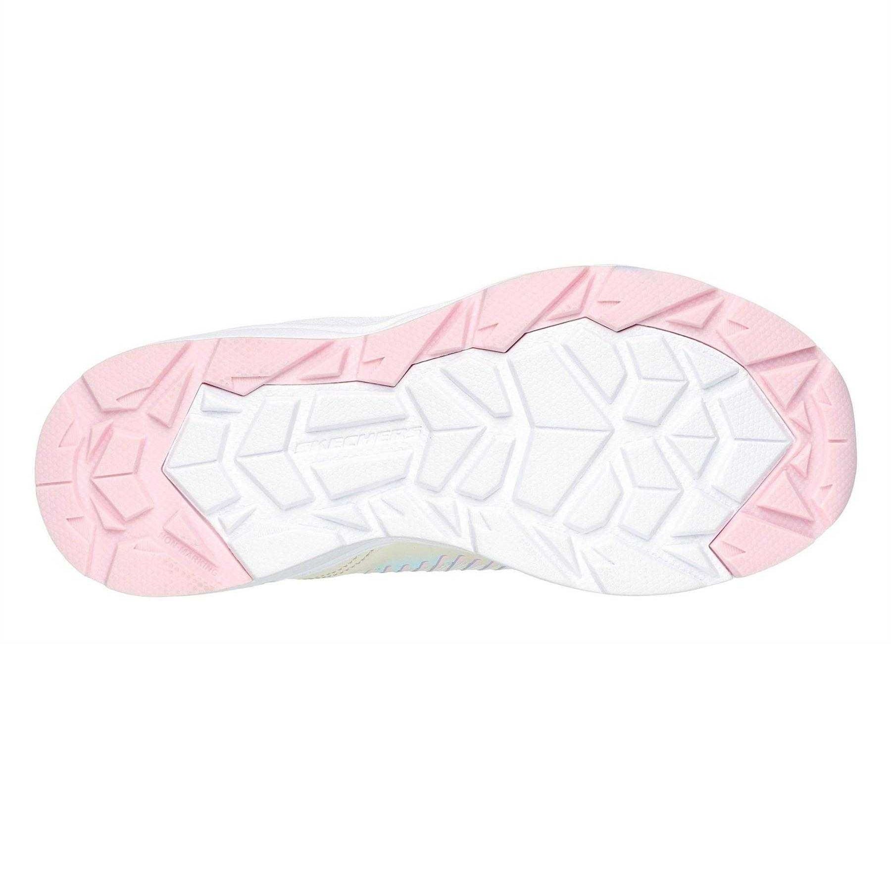 Off White-Pink - Back - Skechers Childrens-Kids Adventurer Low Cut Trainers