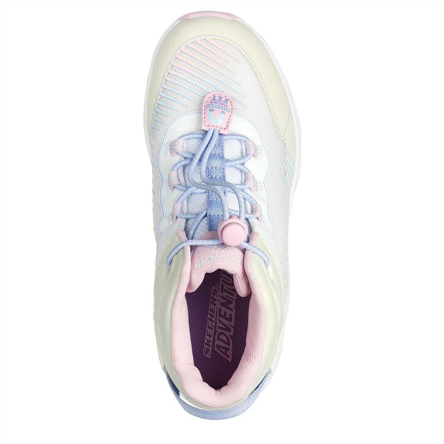 Off White-Pink - Lifestyle - Skechers Childrens-Kids Adventurer Low Cut Trainers