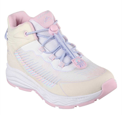 Off White-Pink - Pack Shot - Skechers Childrens-Kids Adventurer Low Cut Trainers