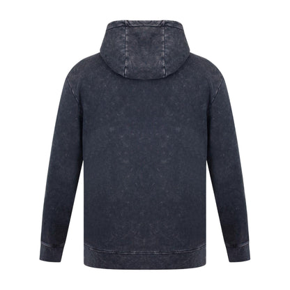 Washed Black - Back - Firetrap Mens Graphic Print Regular Long-Sleeved Hoodie
