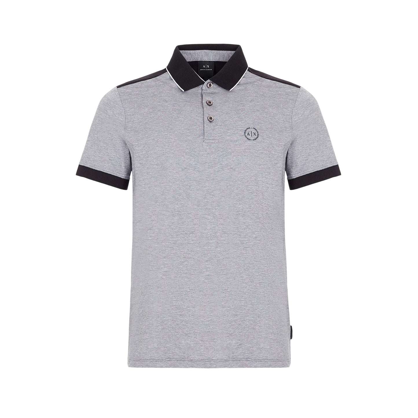 Black - Front - Armani Exchange Mens Regular Short-Sleeved Polo Shirt
