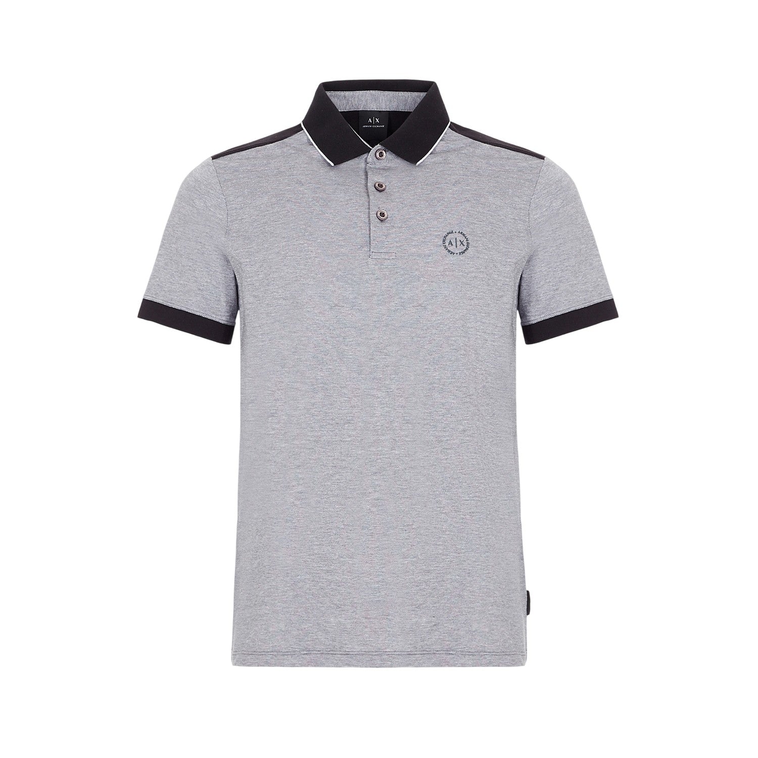 Black - Front - Armani Exchange Mens Regular Short-Sleeved Polo Shirt